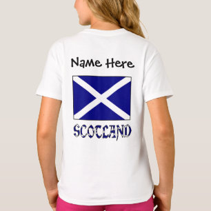T-shirt Drapeau écossais et écossais avec votre nom
