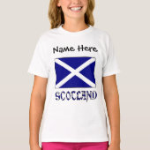 T-shirt Drapeau écossais et écossais avec votre nom (Devant)