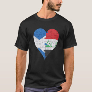 T-shirt Drapeau écossais irakien Coeur