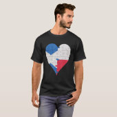 T-shirt Drapeau écossais polonais Coeur (Devant entier)