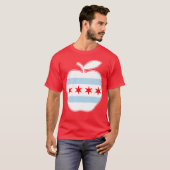 T-shirt Drapeau Ed Apple des enseignants de Chicago (Devant entier)