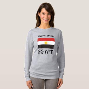 T-shirt Drapeau égyptien Egypte Nom personnalisé