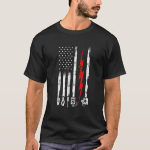 T-shirt Drapeau électronique US avec outils