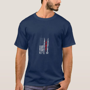 T-shirt Drapeau électronique US avec outils