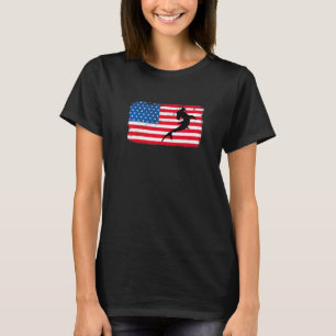 T-shirt Drapeau en détresse 4 juillet Patriotic Shark Amer