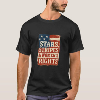 T-shirt Drapeau en détresse Étoiles, Rayures et Droits des