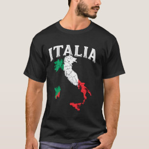 T-shirt Drapeau en détresse Italia