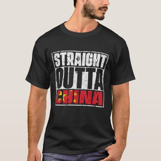 T-shirt Drapeau en face de la Chine (Devant)