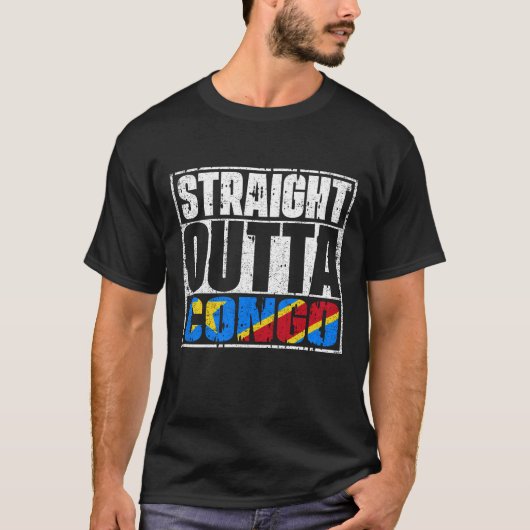 T-shirt Drapeau En Plein Air Du Congo (Devant)