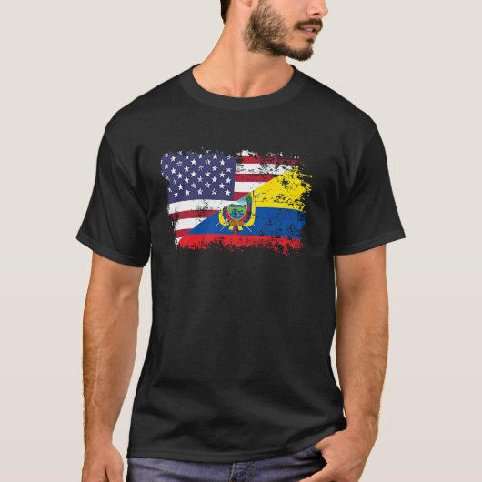 T-shirt Drapeau équatorien américain (Devant)