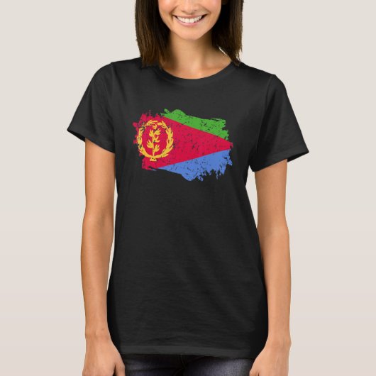 T-shirt Drapeau Érythrée Grunge Pays Drapeau Érythrée (Devant)