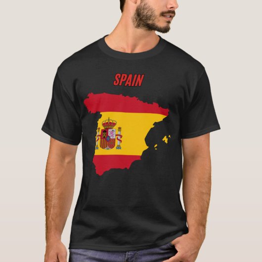 T-shirt drapeau espagne (Devant)