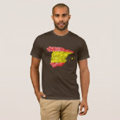 T-Shirt Drapeau Espagne Carte (Devant entier)