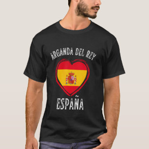 T-shirt Drapeau Espagne Cœur Arganda Del Rey Ville