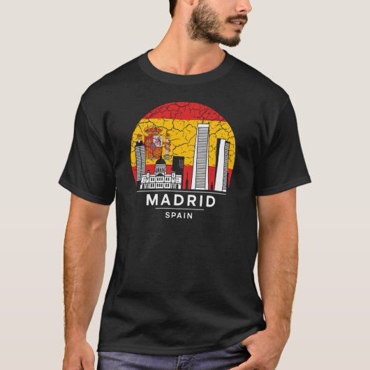 T-shirt Drapeau Espagne de Madrid (Devant)