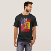 T-shirt Drapeau espagnol américain Espagne Usa Bandera Esp (Devant entier)