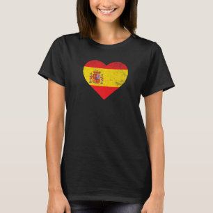 T-shirt Drapeau espagnol espagnol Espana coeur j'aime l'Es
