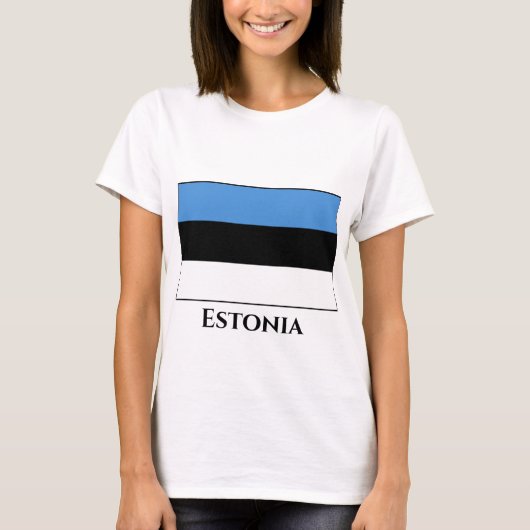 T-shirt Drapeau estonien (Devant)