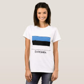 T-shirt Drapeau estonien (Devant entier)