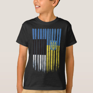 T-shirt Drapeau estonien ukrainien Estonie Ukraine