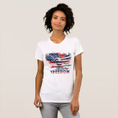 T-shirt Drapeau et aigle des Etats-Unis.Liberté. (Devant entier)
