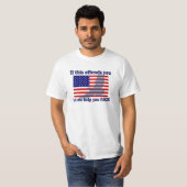T-shirt Drapeau et Aigle Patriot - Drapeau USA (Devant entier)