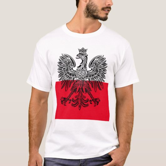 T-shirt drapeau et aigle polonais (Devant)