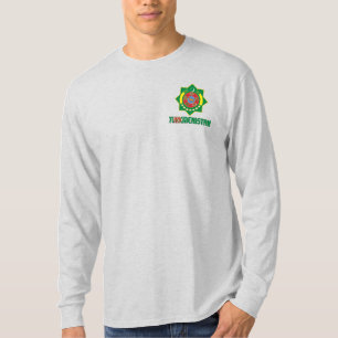 T-shirt Drapeau et armoiries du Turkménistan Patriotique