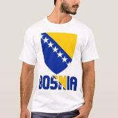 T-shirt Drapeau et blason de Bosnie-Herzégovine (Devant)
