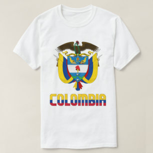 T-shirt Drapeau et blason de Colombie Patriotique