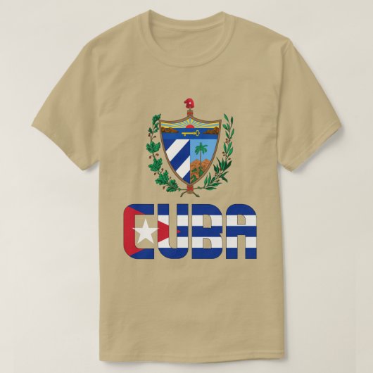 T-shirt Drapeau et blason de Cuba Patriotique (Design devant)
