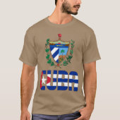 T-shirt Drapeau et blason de Cuba Patriotique (Devant)