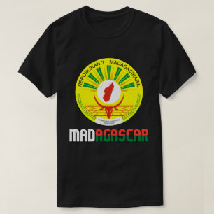 T-shirt Drapeau et blason de Madagascar Patriotique