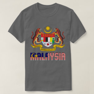 T-shirt Drapeau et blason de Malaisie Patriotique