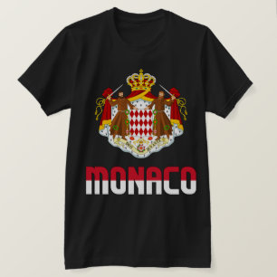 T-shirt Drapeau et blason de Monaco Patriotique