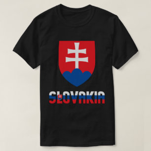 T-shirt Drapeau et blason de Slovaquie Patriotique