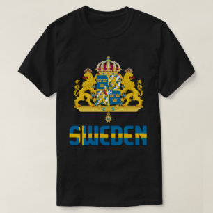 T-shirt Drapeau et blason de Suède Patriotique
