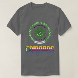 T-shirt Drapeau et blason des Comores Patriotique