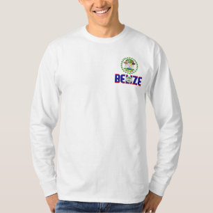 T-shirt Drapeau et blason du Belize Patriotique