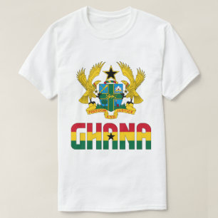 T-shirt Drapeau et blason du Ghana Patriotique