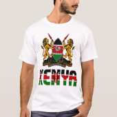 T-shirt Drapeau et blason du Kenya Patriotique (Devant)