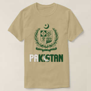 T-shirt Drapeau et blason du Pakistan Patriotique