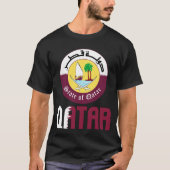 T-shirt Drapeau et blason du Qatar Patriotique (Devant)