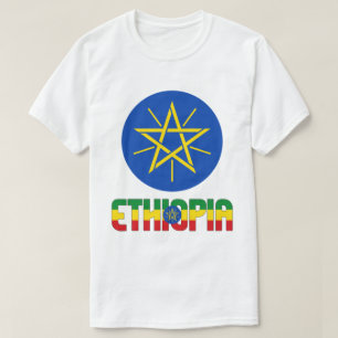 T-shirt Drapeau et blason éthiopiens Patriotique