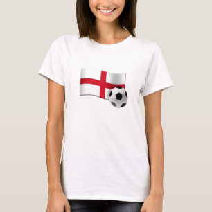 T-shirt Drapeau et boule du football de l'Angleterre