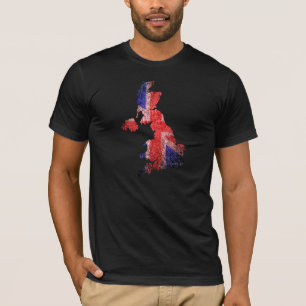 T-shirt Drapeau et carte britanniques