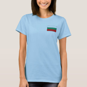 T-Shirt Drapeau et Carte de Bulgarie