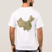 T-Shirt Drapeau et Carte de Chine (Dos)