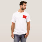 T-Shirt Drapeau et Carte de Chine (Devant entier)