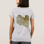 T-Shirt drapeau et carte de Libye dk (Dos)